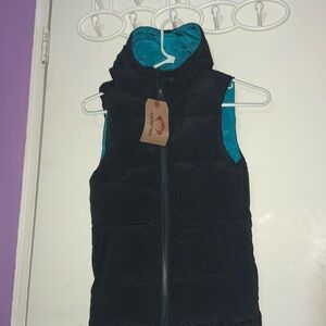 Appaman Kids Reversible Black/Blue Puffer Vest Size 12(L)